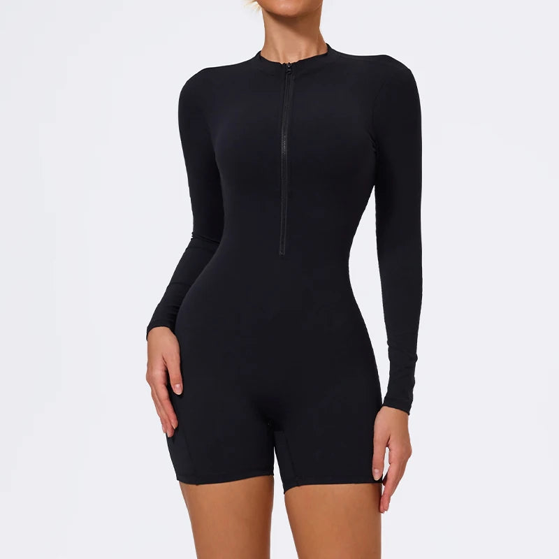 CTENKEVET Navy Blue Breathable Yoga Jumpsuit