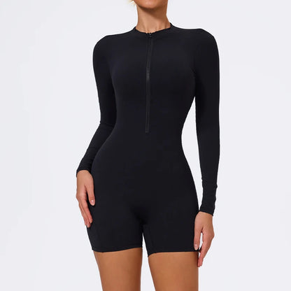 CTENKEVET Navy Blue Breathable Yoga Jumpsuit