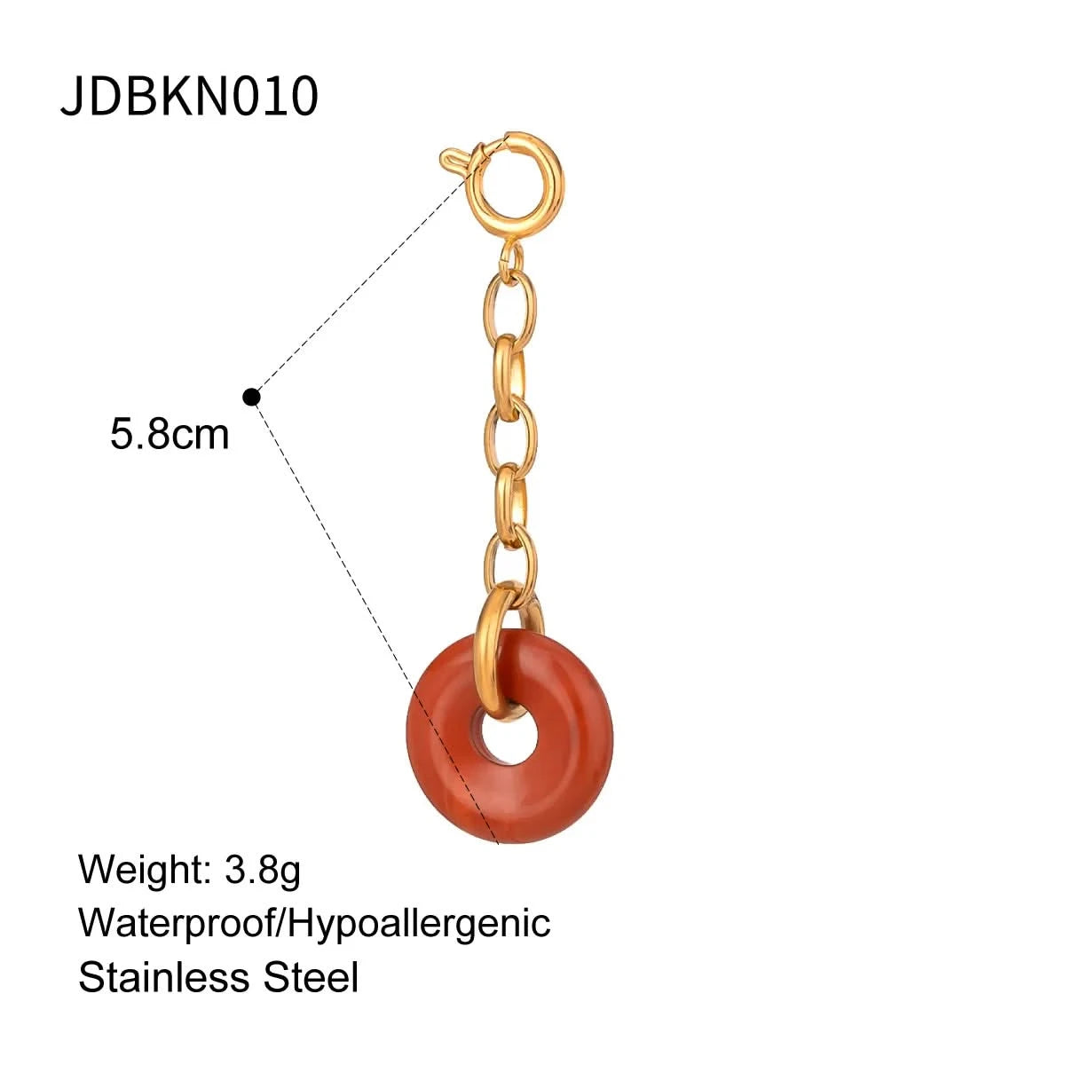 Colgante de bikini de playa de acero inoxidable de 18 quilates