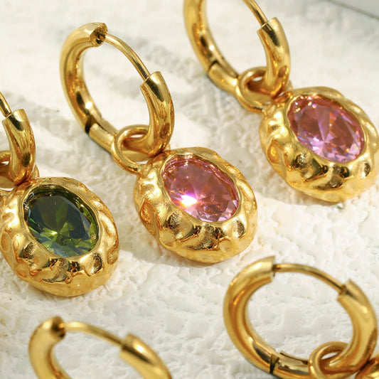 Gold Hoop Earring Skeleton