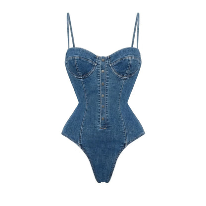 Monochrome Denim Print Bikini