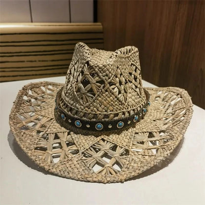 Beach Chic Lafite Straw Cowboy Sun Hat