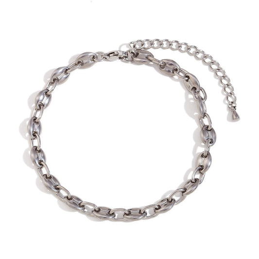 Chain Anklet - 14K Gold Plated Water Resistant Stainless Steel - model wearing jewelry