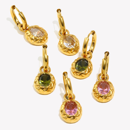 Gold Hoop Earring Skeleton