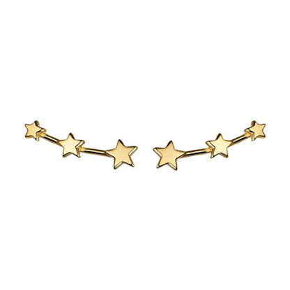 Gold silver color Stud Hoop Earrings for Women Cubic Zirconia Drop Earring Chain Circle earrings 20022 Jewelry