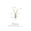 Size Details of Necklace with Geometric Cubic Zirconia Pendant