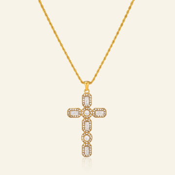 Classic Cross Zircon Necklace