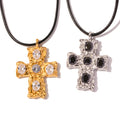 Gold and Silver Plated Cross Pendant Necklace