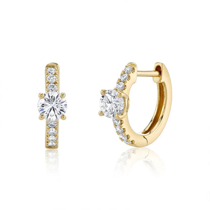 Gold silver color Stud Hoop Earrings for Women Cubic Zirconia Drop Earring Chain Circle earrings 20022 Jewelry