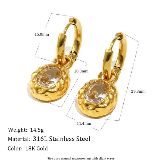 Gold Hoop Earring Skeleton