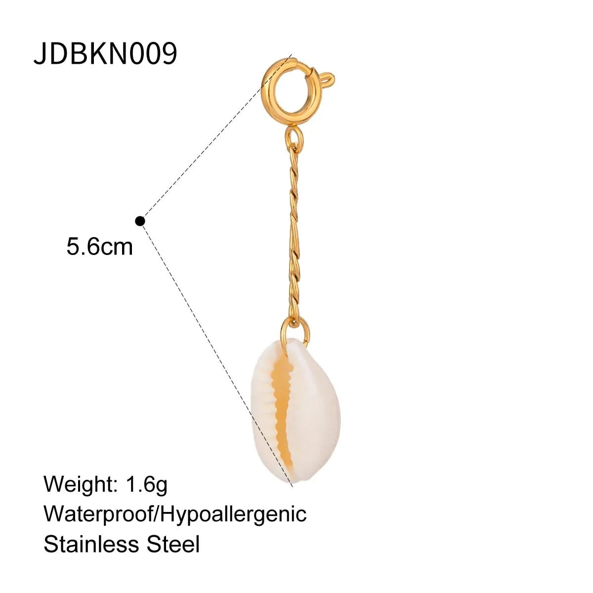 Colgante de bikini de playa de acero inoxidable de 18 quilates
