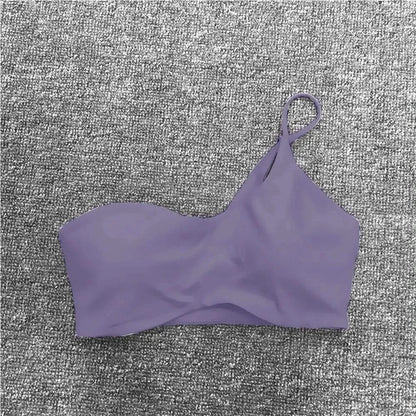 Purple Single Strap Bra