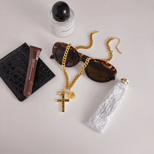 Zara Zircon Classic Cross Pendant Necklace - additional view 6
