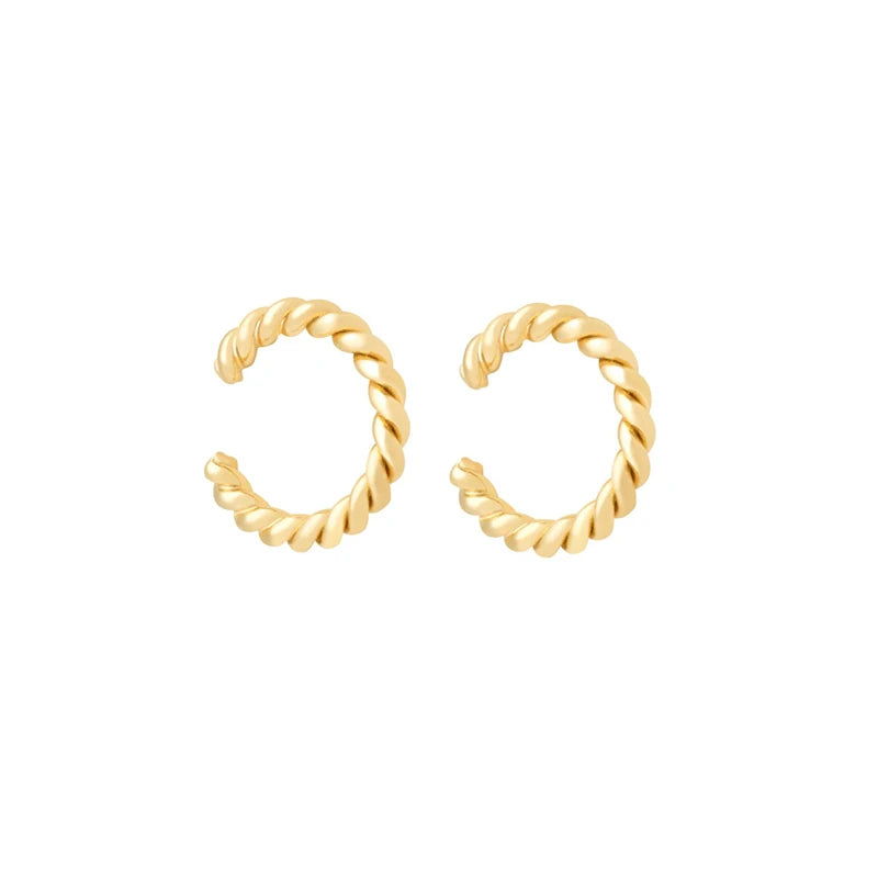 Gold silver color Stud Hoop Earrings for Women Cubic Zirconia Drop Earring Chain Circle earrings 20022 Jewelry