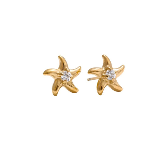 Ocean Starfish Stud Earrings - Beach Chic Glam - lifestyle photo