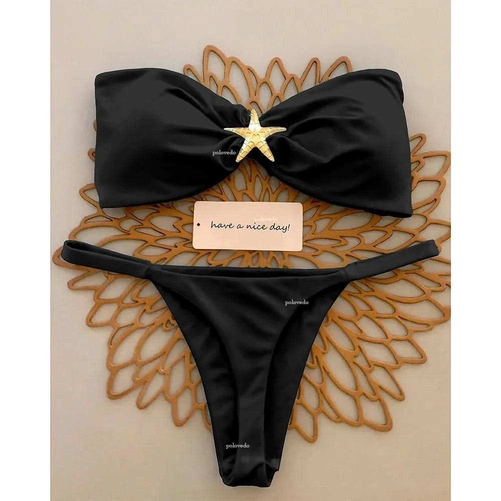 Bikini Bandeau Sexy para Playa - Colección 2025 