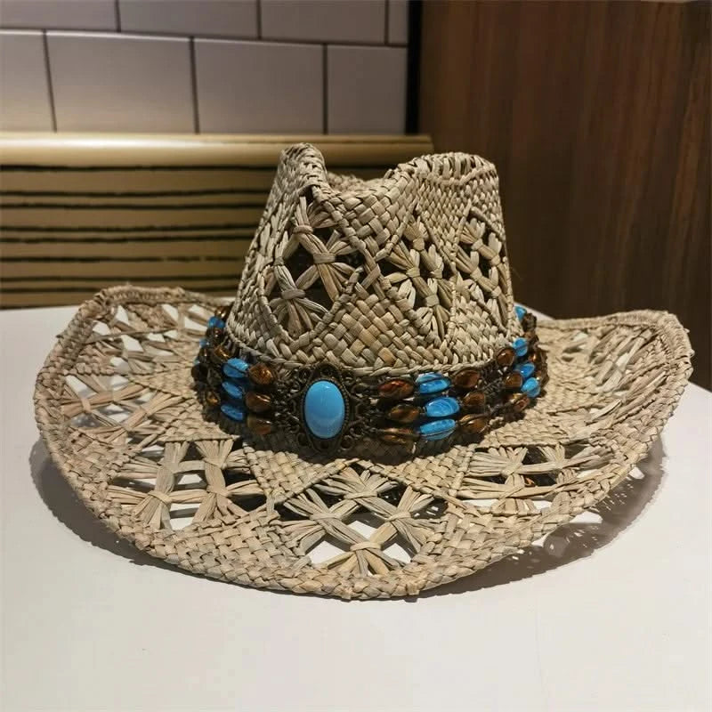 Beach Chic Lafite Straw Cowboy Sun Hat