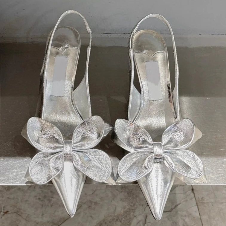 Stiletto Bow Sandals - Summer Fashion Fabulous