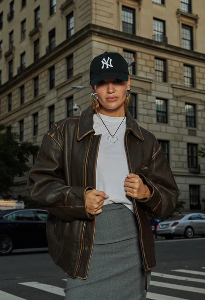 Vintage Stainless Steel Heart Stud Earrings Gold Geometric Trendy Style ✔