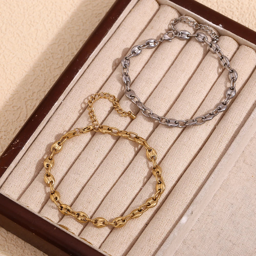 Chain Anklet - 14K Gold Plated Water Resistant Stainless Steel