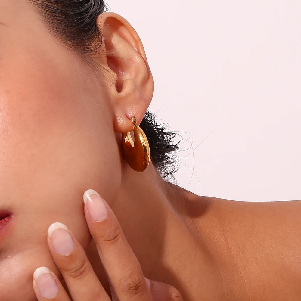 Nova Silver Tarnish Free Hoop Earrings