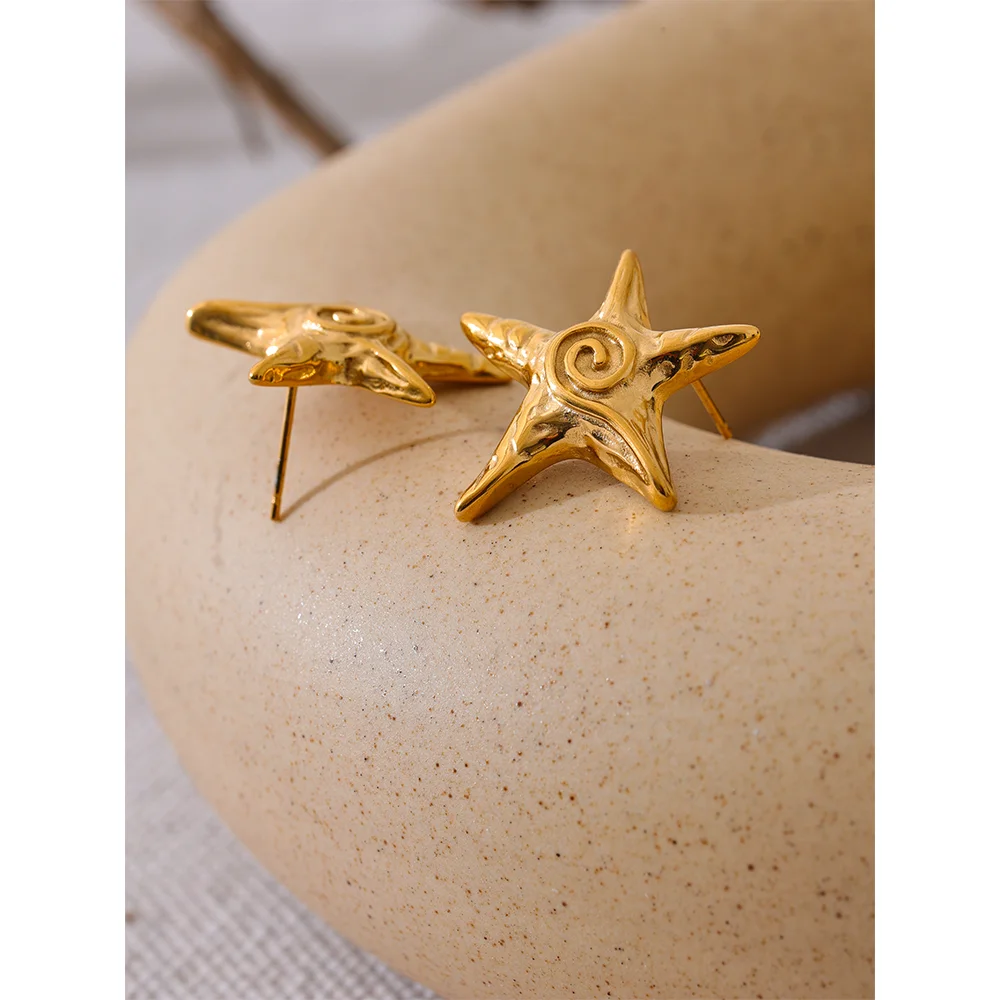 Close-up photo of Star Stud Earrings