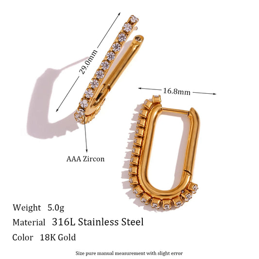 CZ Paved Hoop Earrings