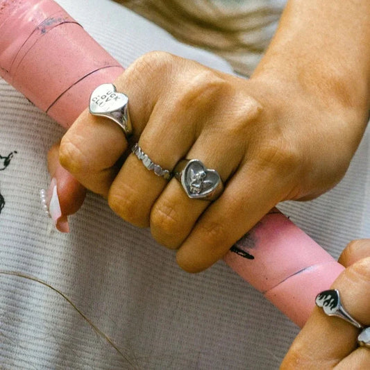 Silver Angel Ring - lifestyle photo