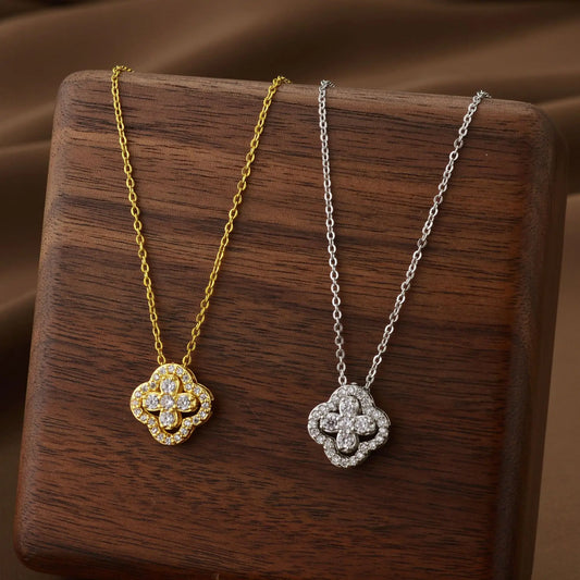 Collar de trébol de lujo - Joyería elegante para mujer