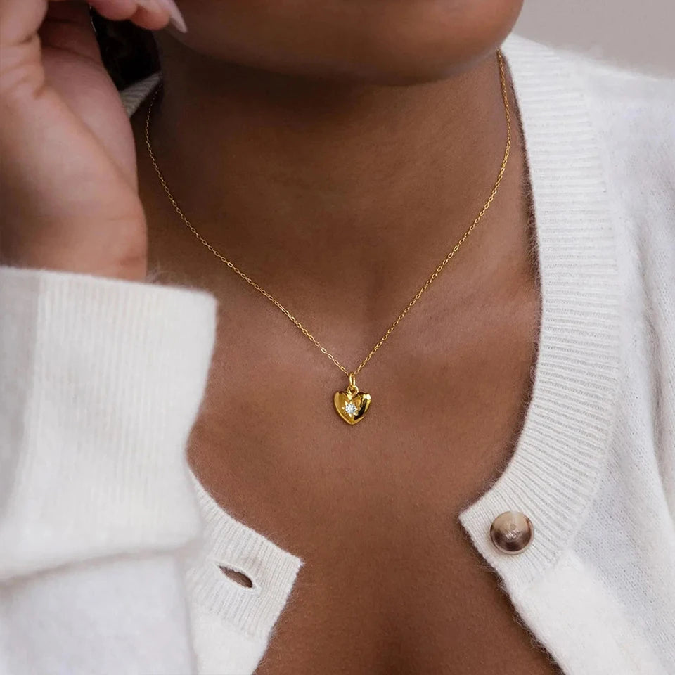 Gold Heart Pendant Necklace product image 7 of 23