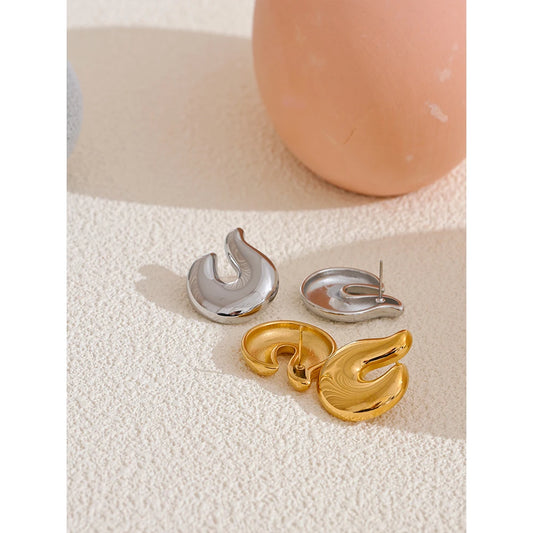 Geometric Stainless Steel Earrings - additional view 5
