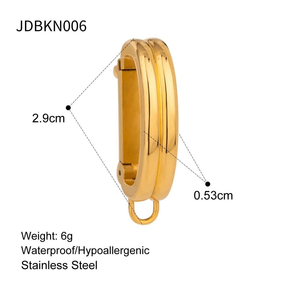 Colgante de bikini de playa de acero inoxidable de 18 quilates