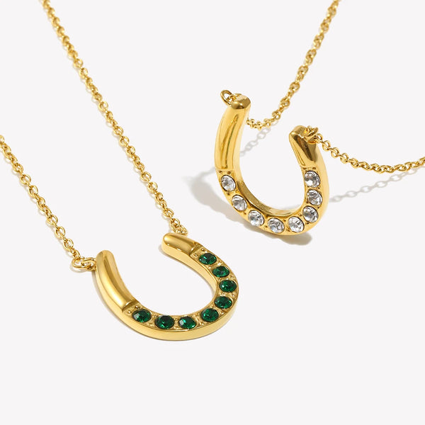 Lucky Horseshoe 18K Gold Plated Necklace