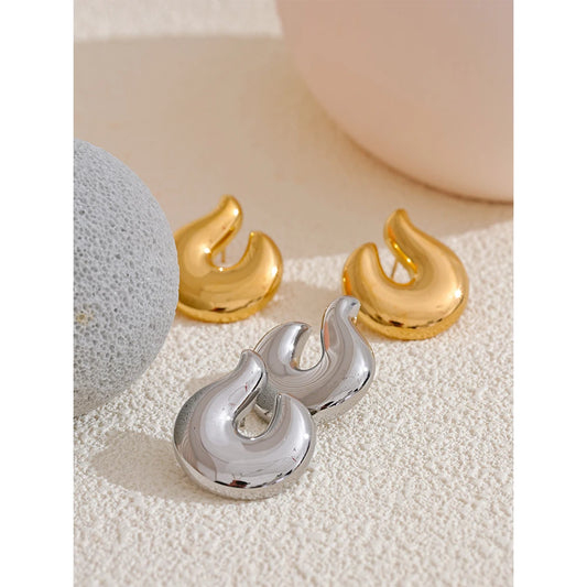 Geometric Stainless Steel Earrings - additional view 7