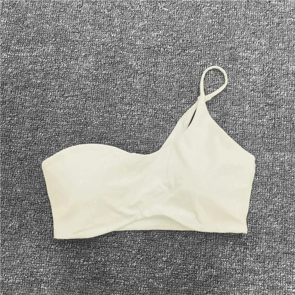 White Single Strap Bra
