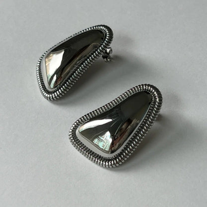 Irregular Trendy Gold Plated Triangle Stud Earrings