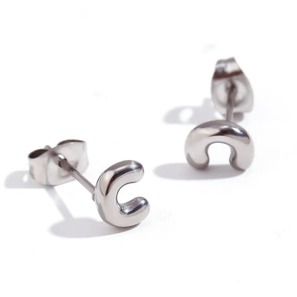 Mini Letters Stud Earrings