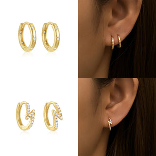 925 Mini Zirconia Hoop Earring