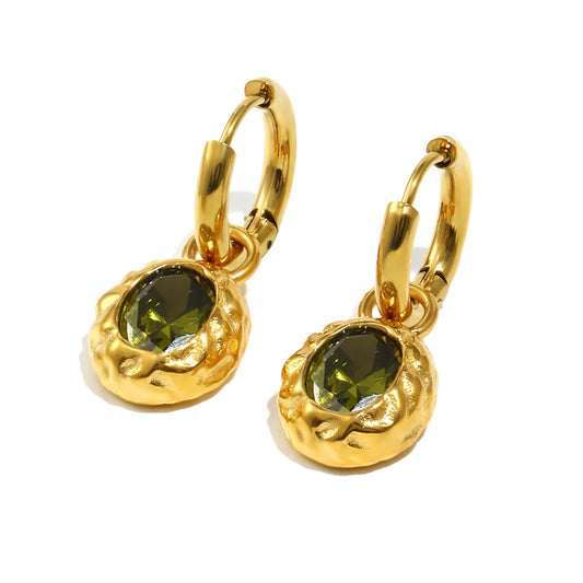 Gold Hoop Earring Skeleton
