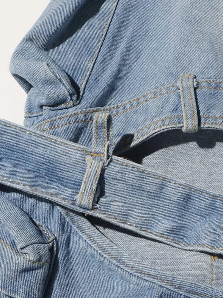 Pantalones cargo de mezclilla para mujer