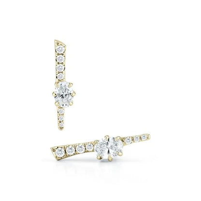 Gold silver color Stud Hoop Earrings for Women Cubic Zirconia Drop Earring Chain Circle earrings 20022 Jewelry