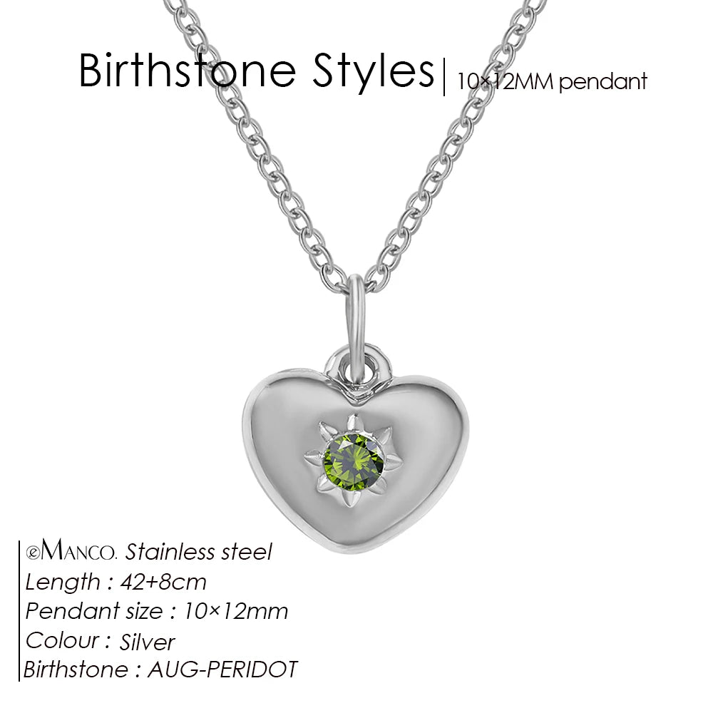 Silver Heart Pendant Necklace