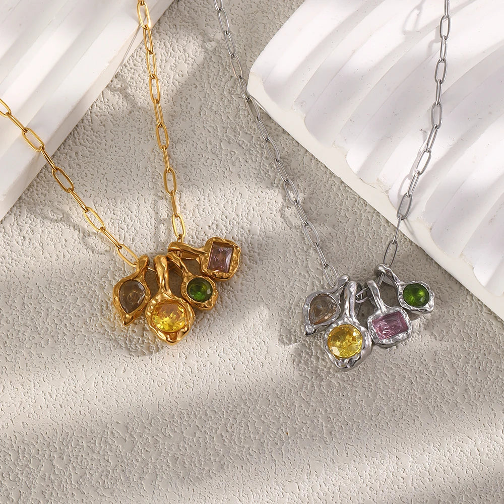 Irregular Zircon Necklace
