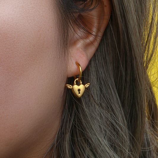 Eden Heart Hoop Earrings