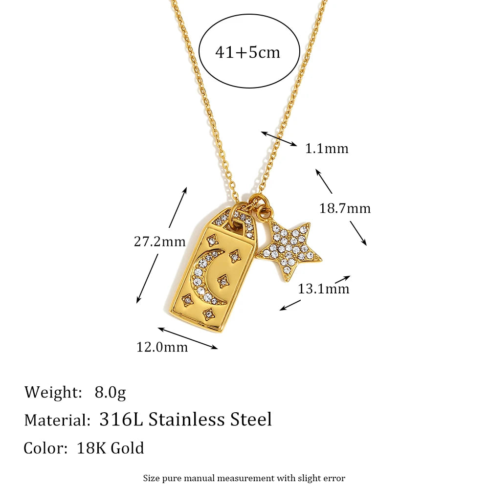 Stella Gold Hypoallergenic Star Pendant Necklace