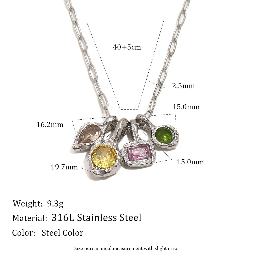 Irregular Zircon Necklace
