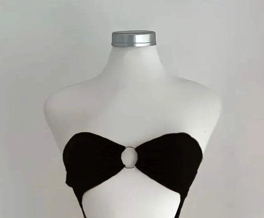 Sexy Strapless Cutout Maxi Dress - additional view 5