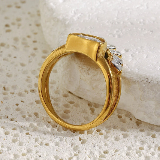 Rhinestone Sun Layer Ring