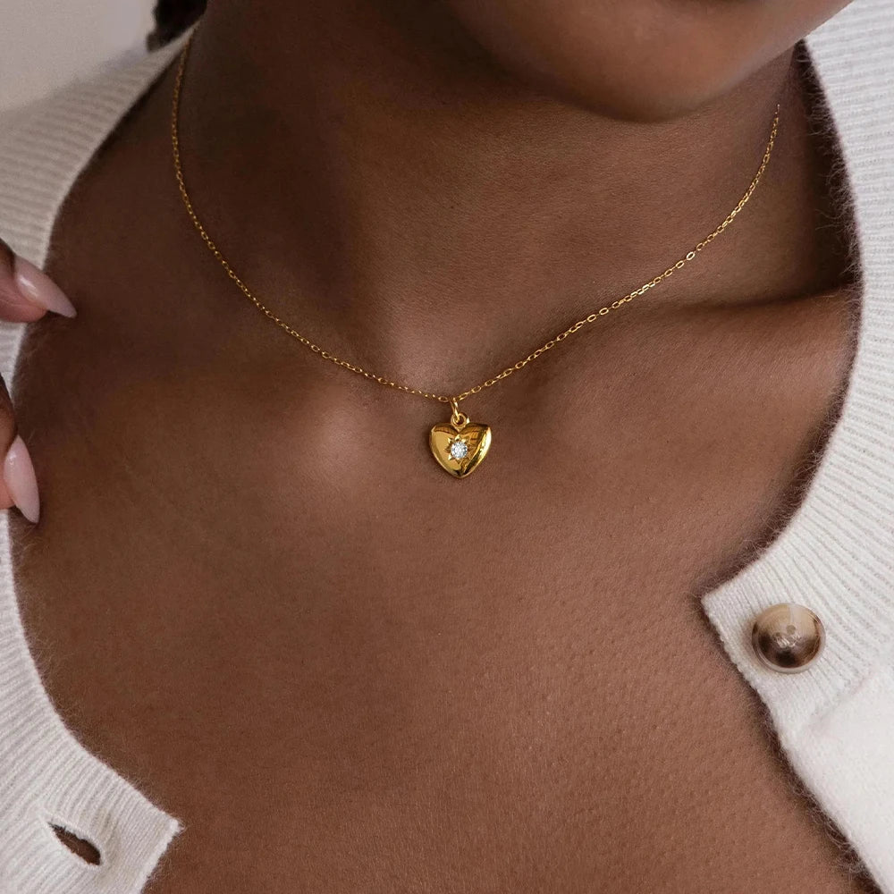Gold Heart Pendant Necklace product image 2 of 23