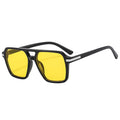 Yellow Double Bridge Square Sunglasses